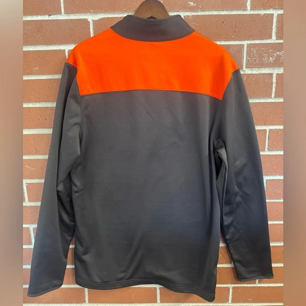 Cleveland Browns Quarter Zip Pullover Men’s Large NFL Team Apparel Fleece